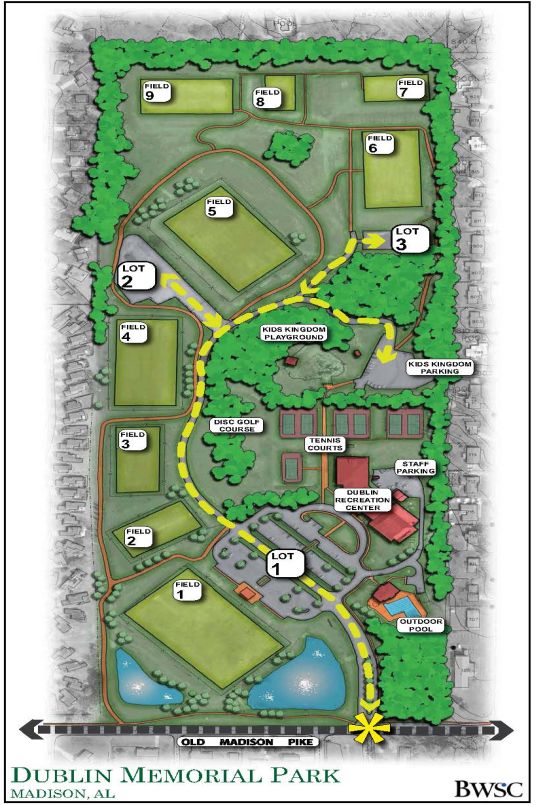Dublin Park Field Map
